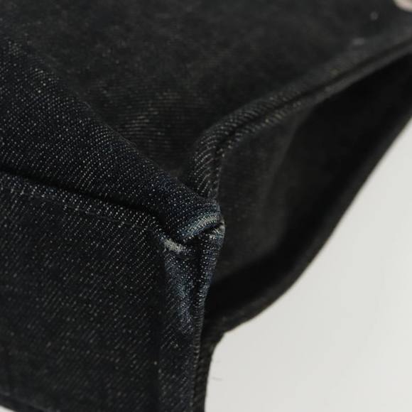 BURBERRY Blue Label Tote Bag Canvas Silver Black Auth 96669 - Picture 14 of 16